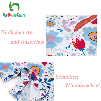 upandfast Baby Swimsuit with Buttons UV Protection Swimwear for Baby Girls 