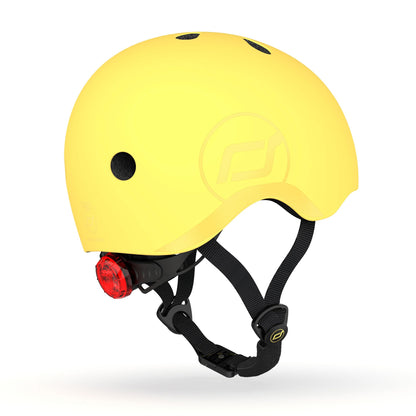 Scoot and Ride Baby Helmet with Adjustable Straps - Matte Finish - Small and Medium - Includes LED Safety Light and Soft Fleece Padding for Extra Protection