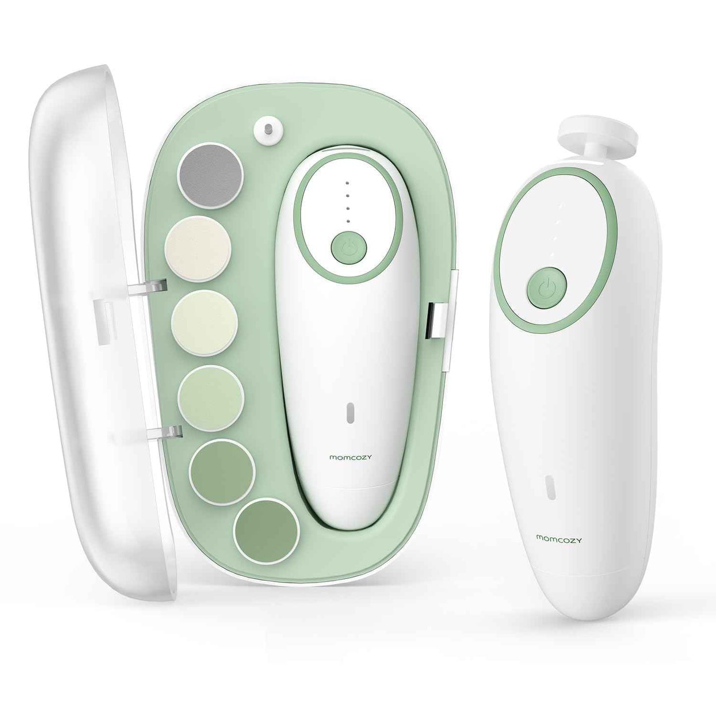Baby Nagelfeile Elektrisch, Sanfter Baby Nageltrimmer Elektrisch Wiederaufladbar, Baby Nagelknipser Elektrisch, 7 Schleifkopf Ersatzpads