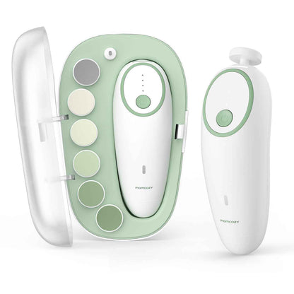 Baby Nagelfeile Elektrisch, Sanfter Baby Nageltrimmer Elektrisch Wiederaufladbar, Baby Nagelknipser Elektrisch, 7 Schleifkopf Ersatzpads