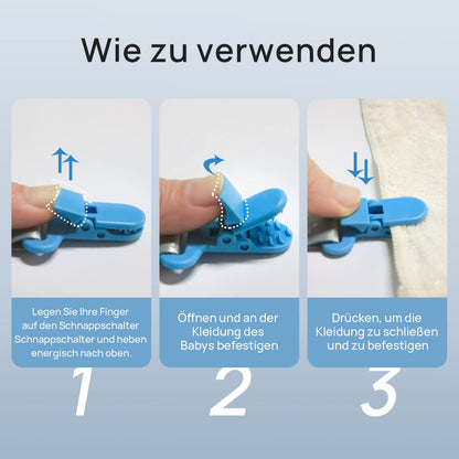 Suofuolef 4 Pack Schnullerkette Baby Mädchen, Baby Schnullerband Set mit Adaptern, Schnuller Clips für Neugeborenen Geburt & Taufe Geschenk, Rose