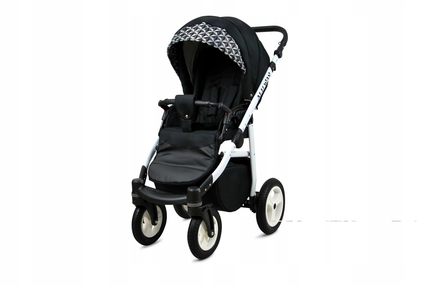 BabyLux® Kinderwagen Set 4 in 1 - Alu Way - incl. Babywanne, Buggy Sportsitz, Auto-Babyschale, ISOFIX-Basisstation - Autositz - Kinderwagenset - Kombikinderwagen mit Wickeltasche usw.