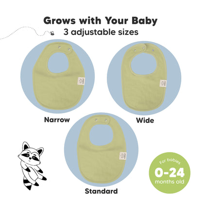 Baby Bibs for Boys &amp; Girls - 8-Pack Organic Cotton Teething Bibs - Baby Bibs for Girls &amp; Boys - Large Bibs for Infants, Toddlers (Wilderness) 