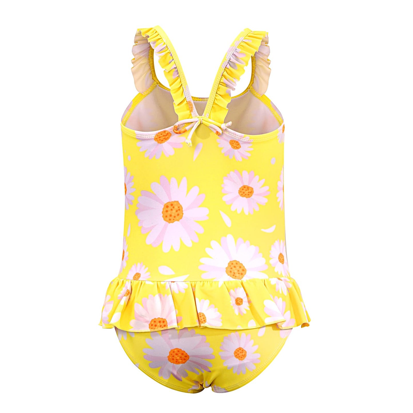 TIZAX Badeanzug für Mädchen Einteiliger Schwimmanzug Kleinkind Niedliche Rüschen Bademode Schnell trocknende Sommerferien Bikini für Kinder 2~7 Jahre