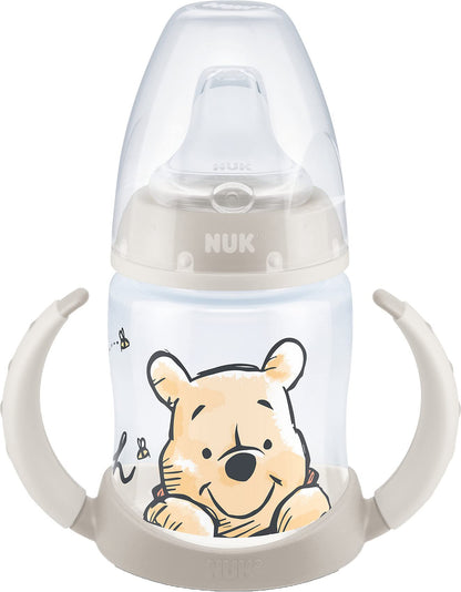 NUK First Choice+ Trinklernflasche | 6–18 Monate | 150 ml | Temperature Control Anzeige | Anti-Colic-Ventil | auslaufsichere Trinkschnabel | Ergonomische Griffe | BPA-frei | Disney Winnie Puuh blau - Meloni2