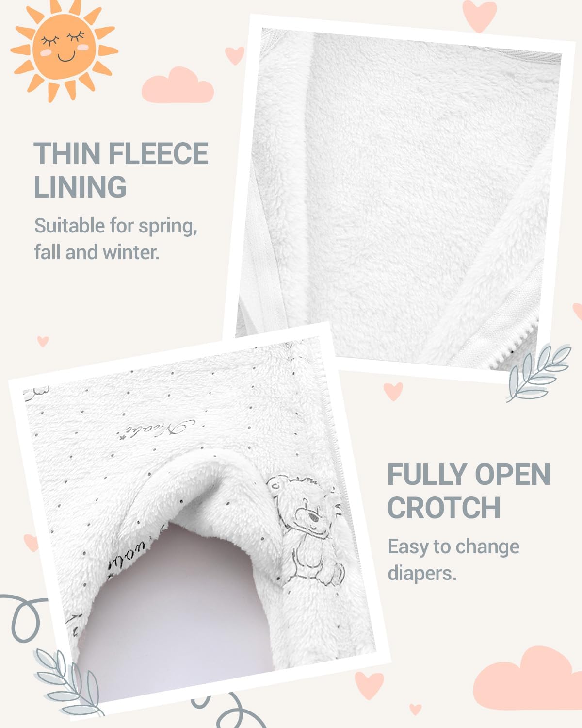 Baby Schneeanzüge mit Kapuze, Baby Overall Winter Fleece Strampler Neugeborenen Junge und Mädchen Einteiler Anzug für 0-12 Monate