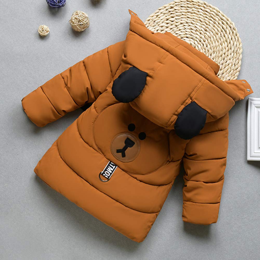 Sxshun Boy's Winter Jacket with Removable Hood Thickened Outdoor Jacket Winter Coat Down Jacket