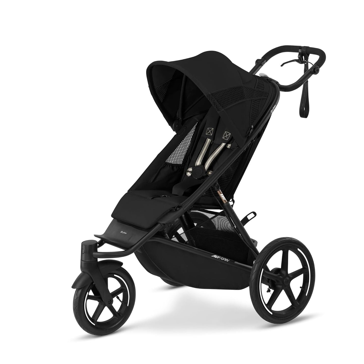 CYBEX Gold AVI SPIN Kinderwagen, Ab Geburt bis ca. 4 Jahre, Max. 111 cm und 22 kg, City-, All-Terrain-Kinderwagen, Moss Green