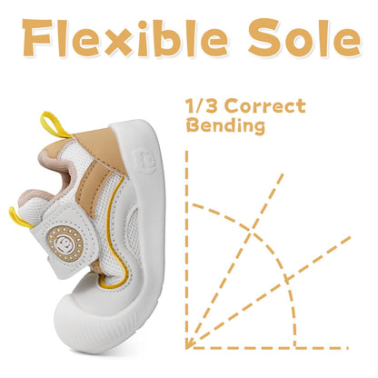 MASOCIO First Walker Shoes Baby Shoes Boy Girl Baby Shoes Soft Flat Rubber Anti-Slip 