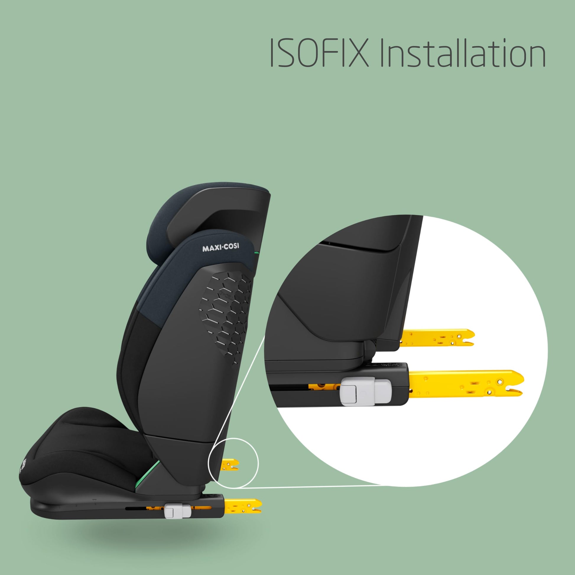 Maxi-Cosi RodiFix S i-Size Kindersitz, 100–150 cm, 3,5–12 Jahre, Autositz Kinder, 3 Liegepositionen, Verstellbare Höhe/Breite, G-CELL Side Impact Protection, AirProtect-Sicherheitskissen, Basic Black - Meloni2
