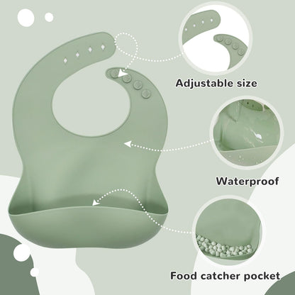 YTACREA Schmusetuch Baby, Baby Geschenk Mädchen Junge Personalisierte Geschenk Neugeborenen mit Schmusetuch, Lätzchen, Turban, Meilensteinkarten, Bürsten und Socken, Khaki