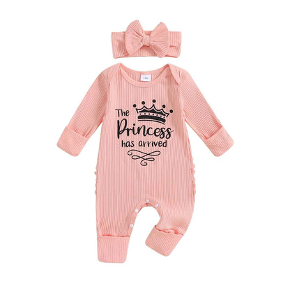 Geagodelia Baby Girl Romper + Headband Newborn Clothing Outfit Jumpsuit Baby Clothes Soft Baby Romper