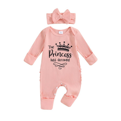 Geagodelia Baby Girl Romper + Headband Newborn Clothing Outfit Jumpsuit Baby Clothes Soft Baby Romper 