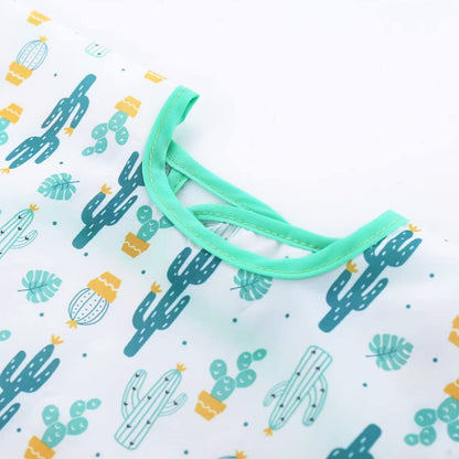 PandaEar Waterproof Baby Bibs with Long Sleeves, 3 Pack Washable Baby Bibs Feeding Bibs with Sleeves for 12-48 Months Children Eating Crafting Painting Art Craft Painting 