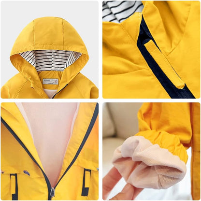 Volunboy Baby Kapuzen Jackets, Jungen Langarm Winddicht Mantel Cartoon Aufdruck Jacken