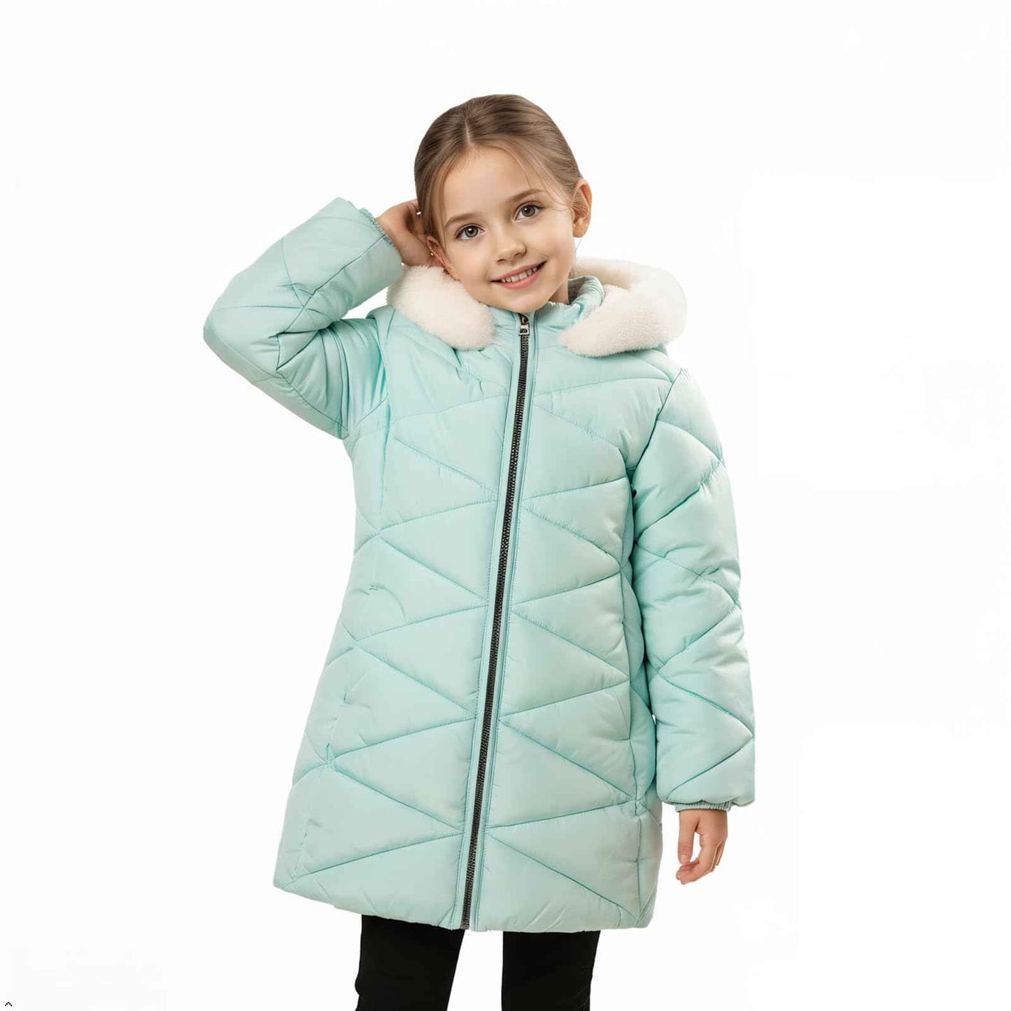 Sunny Sprout Girls' Winter Coats with Hood - Girls' Outerwear Winter Puffer Jacket with Heavy Fleece Lining | Children's Jackets & Coats