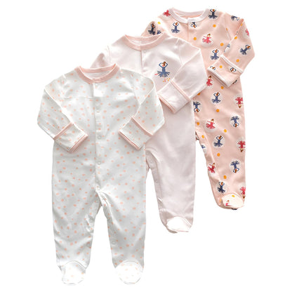 amropi Baby Mädchen Schlafstrampler 3er Pack Jungen Pyjamas Baumwolle Overalls Strampler für 0-12 Monate