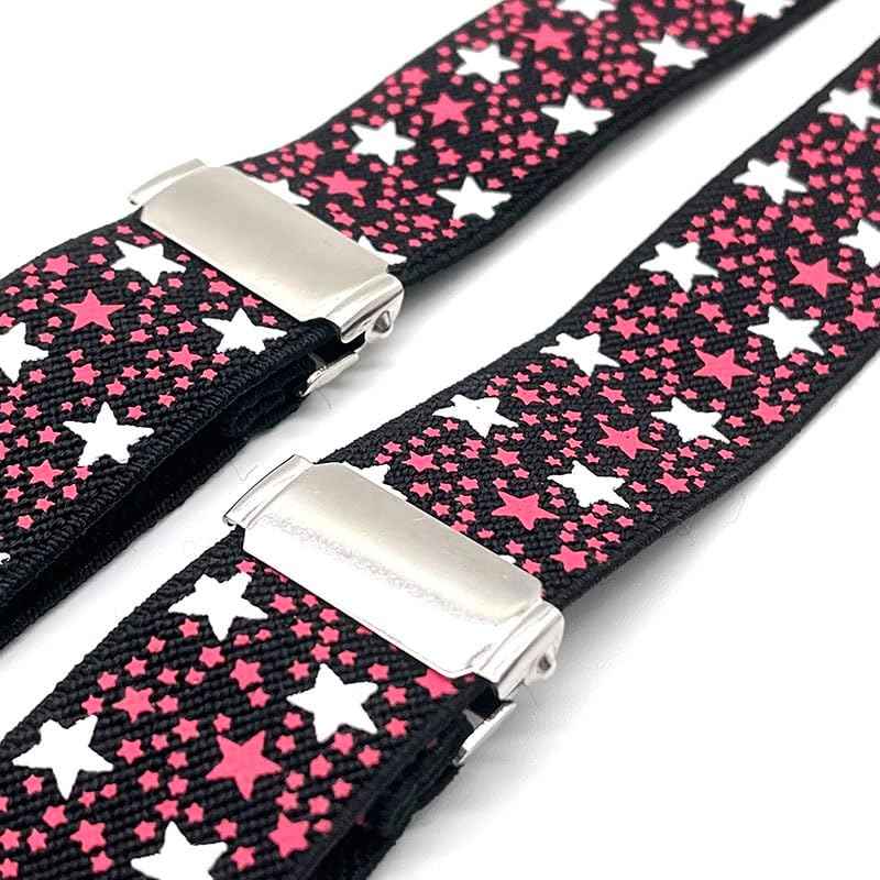 Pack of 2 Children's Braces 4 Clips Y-Shape – 2.5 cm Wide
