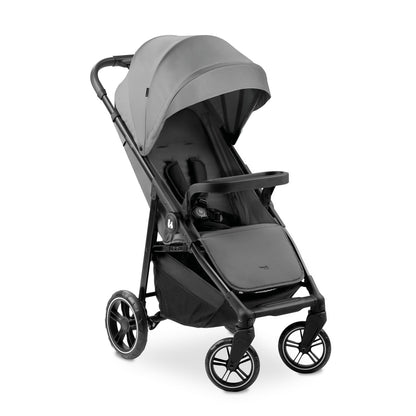 hauck 3in1 Kinderwagen Set Shop N Care Trio Set inkl. Buggy, Babywanne, Babyschale ab Geburt bis 22 kg, Klein Zusammenklappbar, Liegefunktion, Getränkehalter & Tablett, UV-Schutz 50+ (Grey)