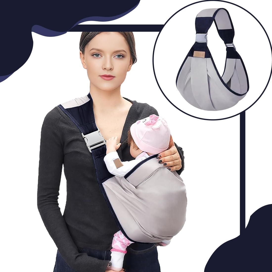 Babytrage, Verstellbare Trage, Atmungsaktive Babytrage, Neugeborenen-Trage