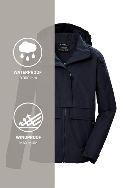 Killtec Girls Kos 149 Grls Jckt functional jacket is waterproof/jacket with hood 