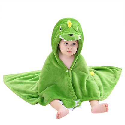 Doladola Baby Decke Babys Tier Design，Flanell Kinder Decke Kapuzenhandtuch für Mädchen und Jungen，Baby Kapuze Badeponcho Kinder Warm（gelbe Ente）