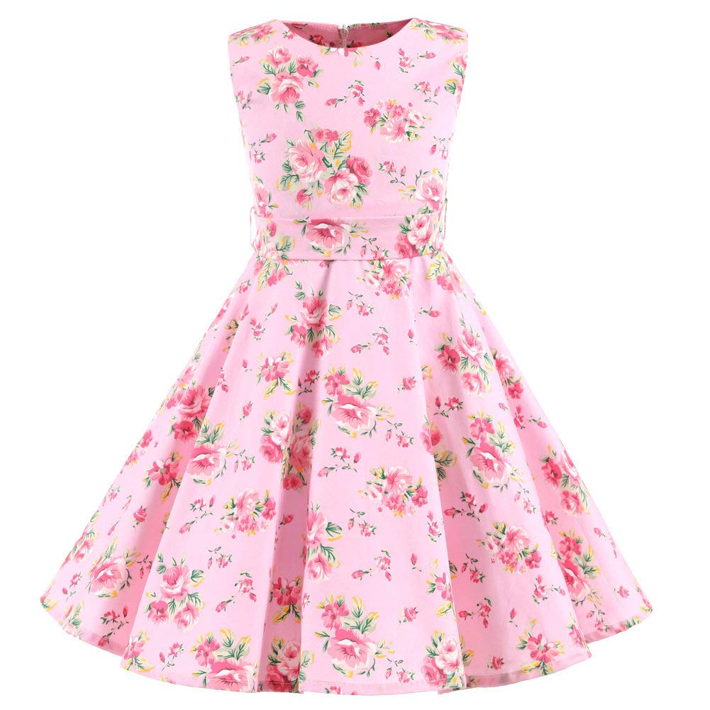 Mädchen Retro Vintage Rockabilly Kleid Partykleider Cocktailkleider