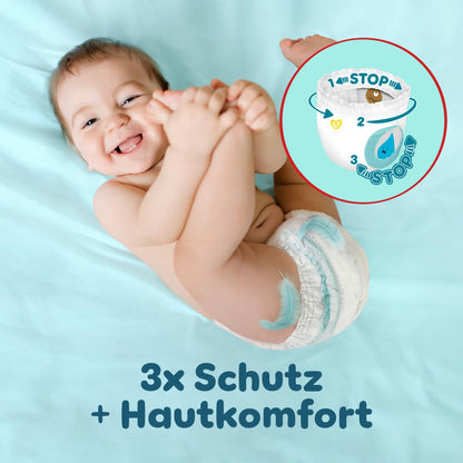 Pampers Premium Protection Pants Größe 4, 168 Windeln, 9kg-15kg, Mit 360° Passform und 2x breiteren Bündchen als vorher für unseren besten Komfort & Schutz