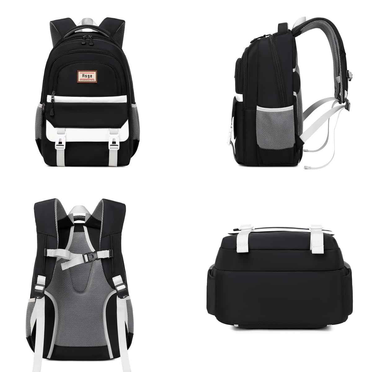 Schulrucksack Mädchen Schulranzen mit Ergonomischem Design Schultasche Campus Backpack Nylon Wasserdicht Daypacks Damen Freizeitrucksack Teenager Rucksäcke Modisch Schule Bag