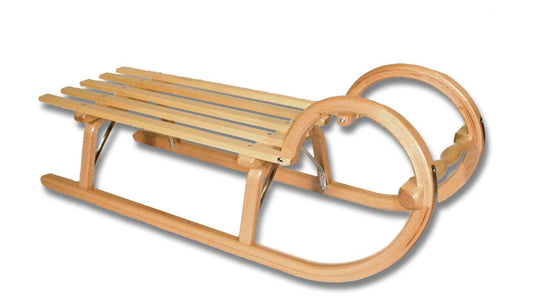 Ress Mountain Sledge, Wooden Sledge with Horns for Holding, Racing Sledge, Horn Sledge, Sledge, Sledge