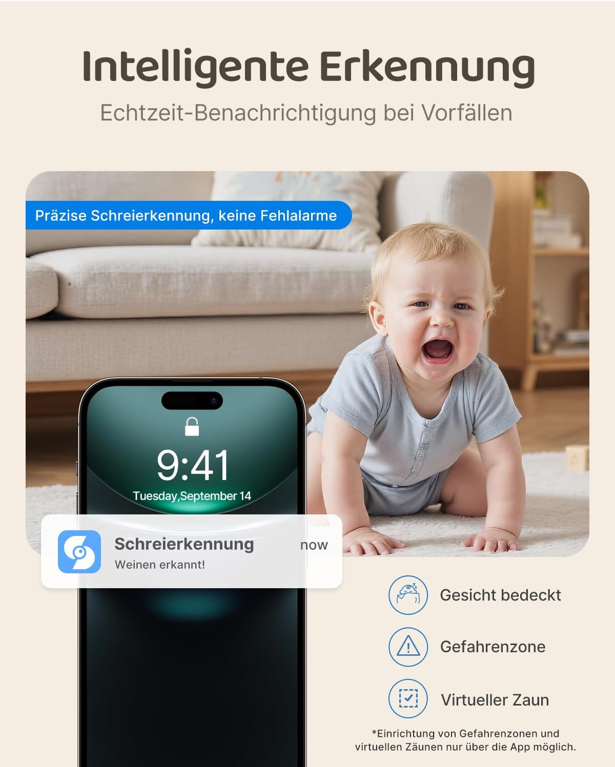 Babyphone mit Kamera und 7 Zoll HD Display – Zuverlässige Überwachung für Ihr Baby