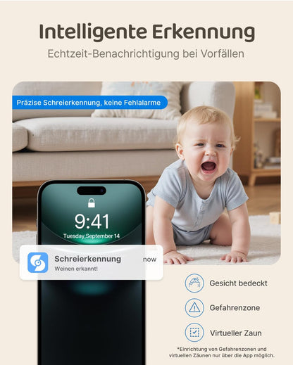 Babyphone mit Kamera und 7 Zoll HD Display – Zuverlässige Überwachung für Ihr Baby