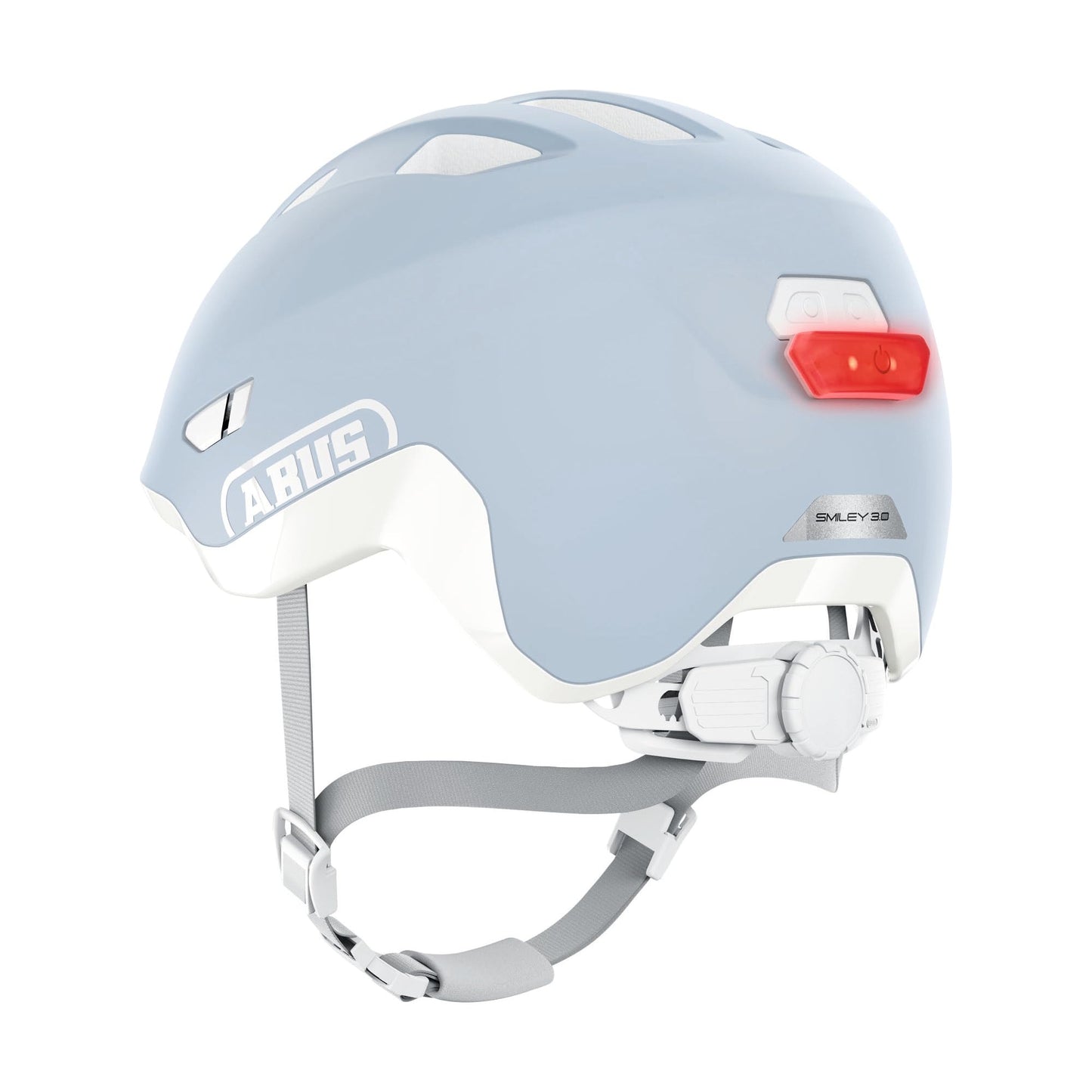 ABUS Kinderhelm Smiley 3.0 ACE LED - Fahrradhelm mit Licht