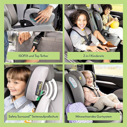 Graco Energi™ i-Size R129 Kindersitz, Autositz vorwärtsgerichtet ab 15 Monaten bis ca. 12 Jahre (76-150 cm), 5-Punkt-Gurtsystem, ISOFIX und Tether, Installation mit Fahrzeuggurt, grau/schwarz, Meteor - Meloni2