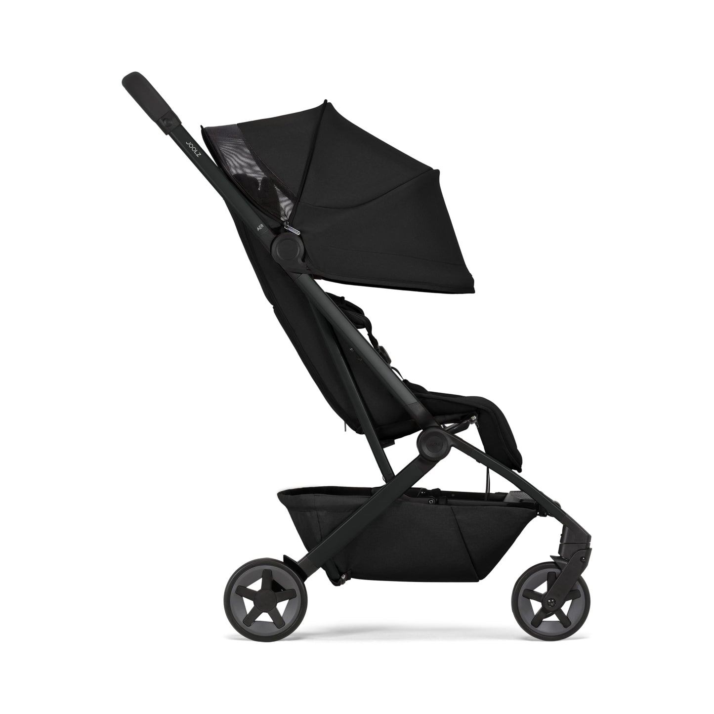 Joolz Aer2 Reise-Kinderwagen – Kompakter Reisebuggy für Babys und Kleinkinder, Einhand-Faltung, Liegefunktion & UPF 50+ Sonnendach, Flugzeug Handgepäck tauglich, ideal für Reisen (Space Black)