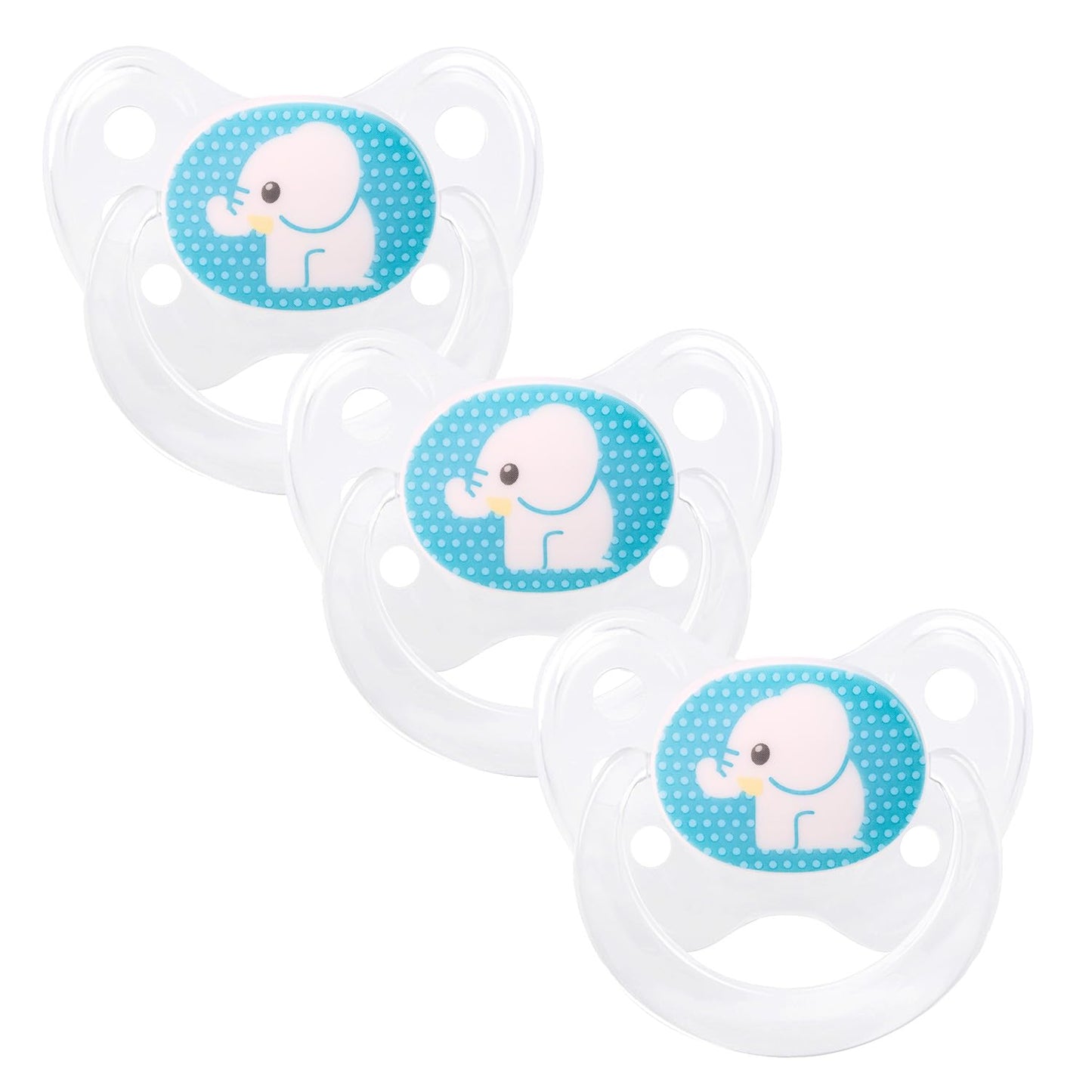 dentistar Silikon Schnuller 3er-Set - Größe 2, 6-14 Monate - Zahn- & kieferfreundlicher Nuckel mit Dental-Stufe – BPA-frei – Made in Germany - Regenbogen, Lila