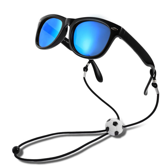 Hifot Sonnenbrille Kinder Polarisierte Sportbrille für Jungen Mädchen,UV400 Schutz Flexible Baby Sonnenbrille mit Brillenschnüre Alter von 3-12