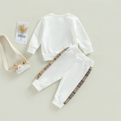 Baby Boys Girls Clothes Little Bear Sweatshirt + Trousers Two Piece Set Newborn Outfit 