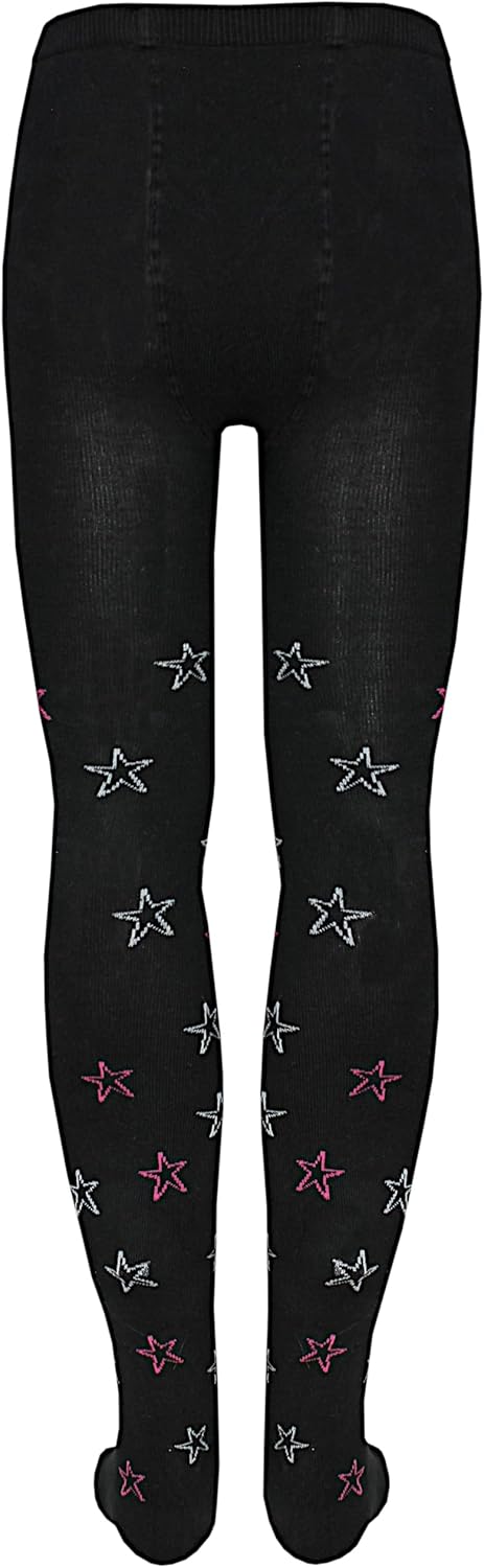 TupTam, Girls' Knitted Tights, Colourful Pattern, Pack of 6