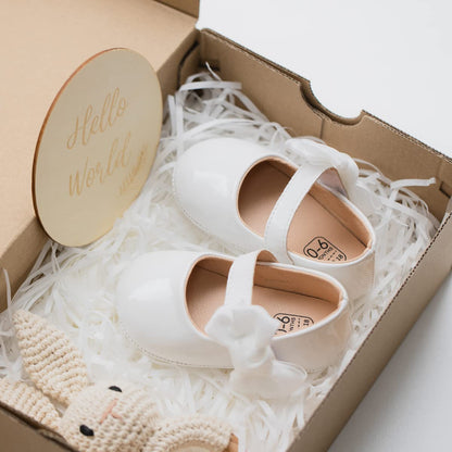 Sonsage Babyschuhe Mädchen Bowknot Mary Jane mit rutschfester Sohle für Hochzeiten und ersten Gehversuche