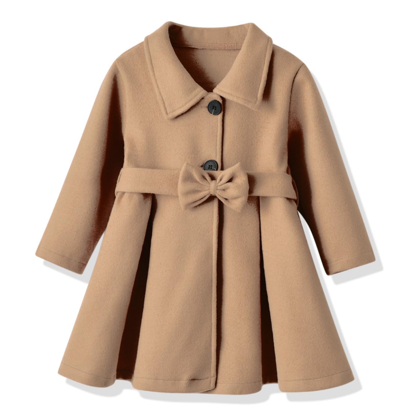 Kleinkind Baby Mädchen Kleidung Jacke Mantel Langarm Plain Knöpfe Kleid Mantel Herbst Outfit