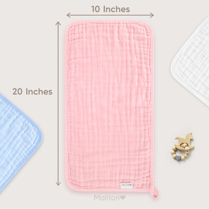 Maliton 6 Stück Baby Spucktücher für Jungen/Mädchen,aus 100% Baumwollem,weich, langlebig, luftdurchlässig und extrem saugstark (Zoo-Muster),50x25cm