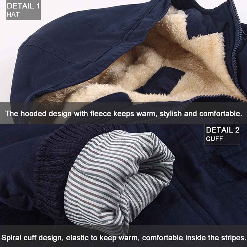 Winter Jacket for Boys and Girls, Warm Hoodie Outfits, Thick Coat, Baby Winter Coats