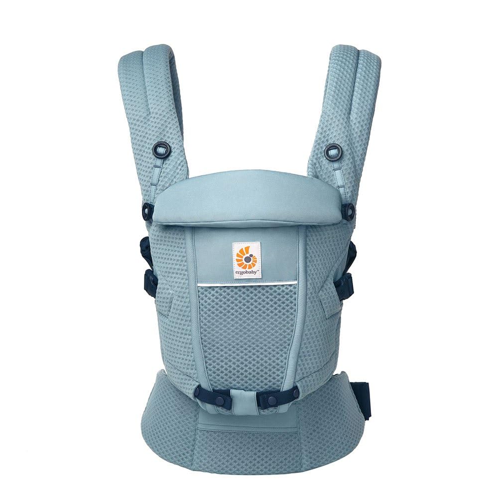 Ergobaby Adapt Babytrage für Neugeborene ab Geburt, 3-Positionen SoftFlex Mesh Ergonomische Babybauchtrage Rückentrage Baby-Tragetasche, Natural Beige, 1 Einheit