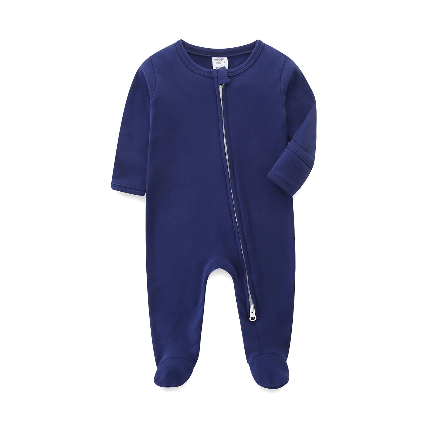 Baby Schlafanzug, Baby Strampler, Neugeborene Strampler Doppelreißverschluss, Baumwolle Langarm Schlafanzug Neugeborene, Schlafstrampler Pyjam Kleidung für Junge Mädchen 0-3 Monate