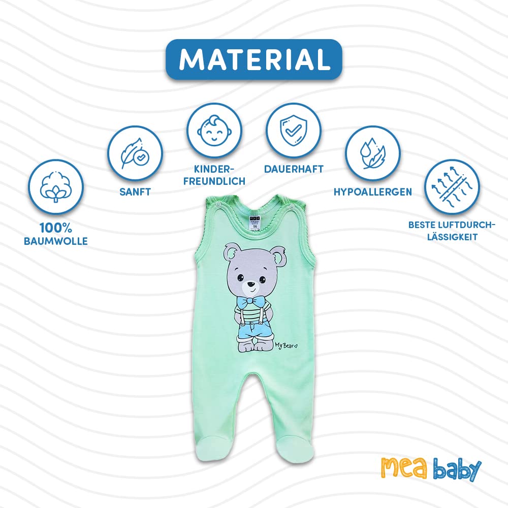 MEA BABY Unisex Baby Romper with Print 100% Cotton Pack of 5 Baby Romper for Girls Baby Romper for Boys