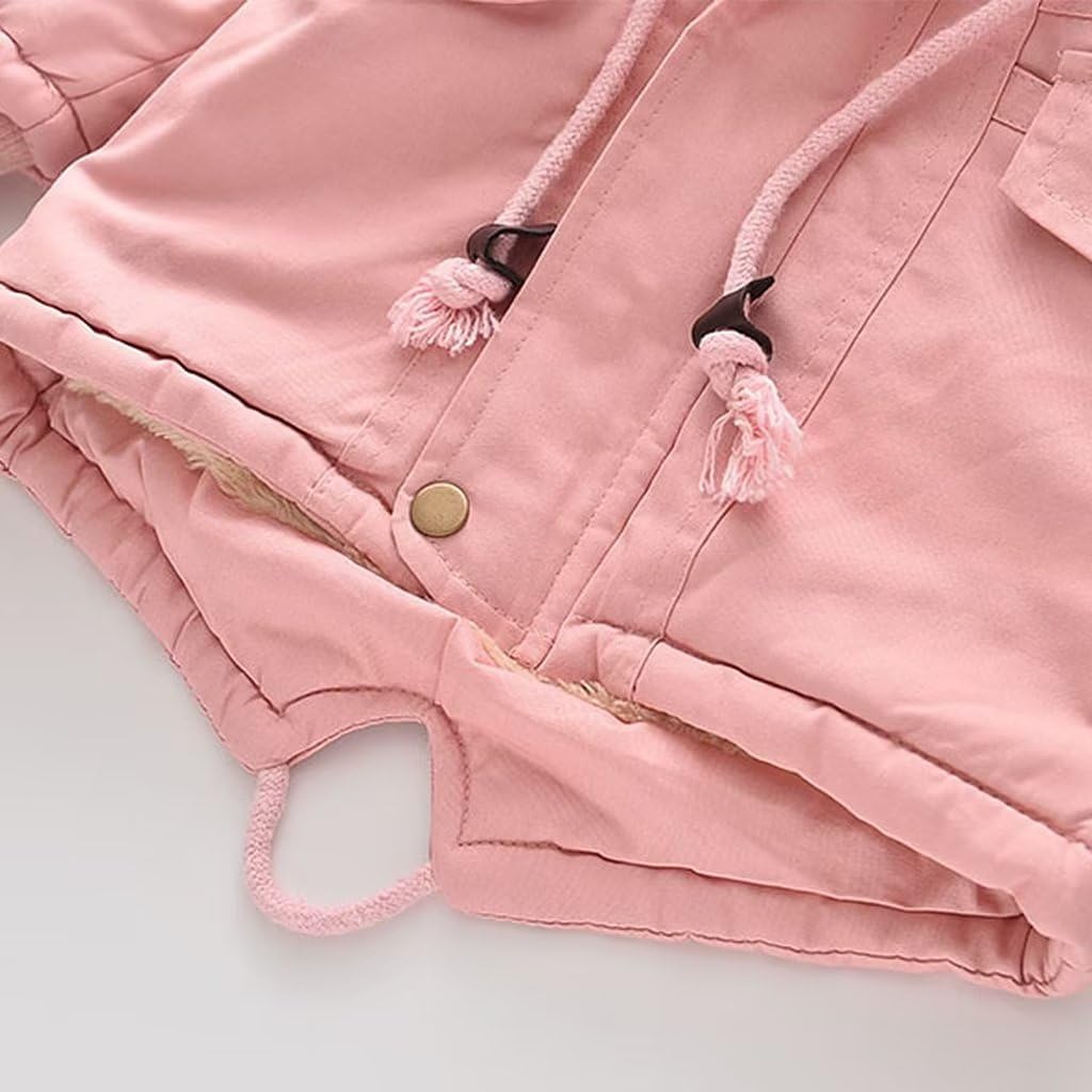 linboo Children's Winter Jacket Boys Girls Warm Lined Blouson Hoodie Thick Coat Parka Baby Winter Coats
