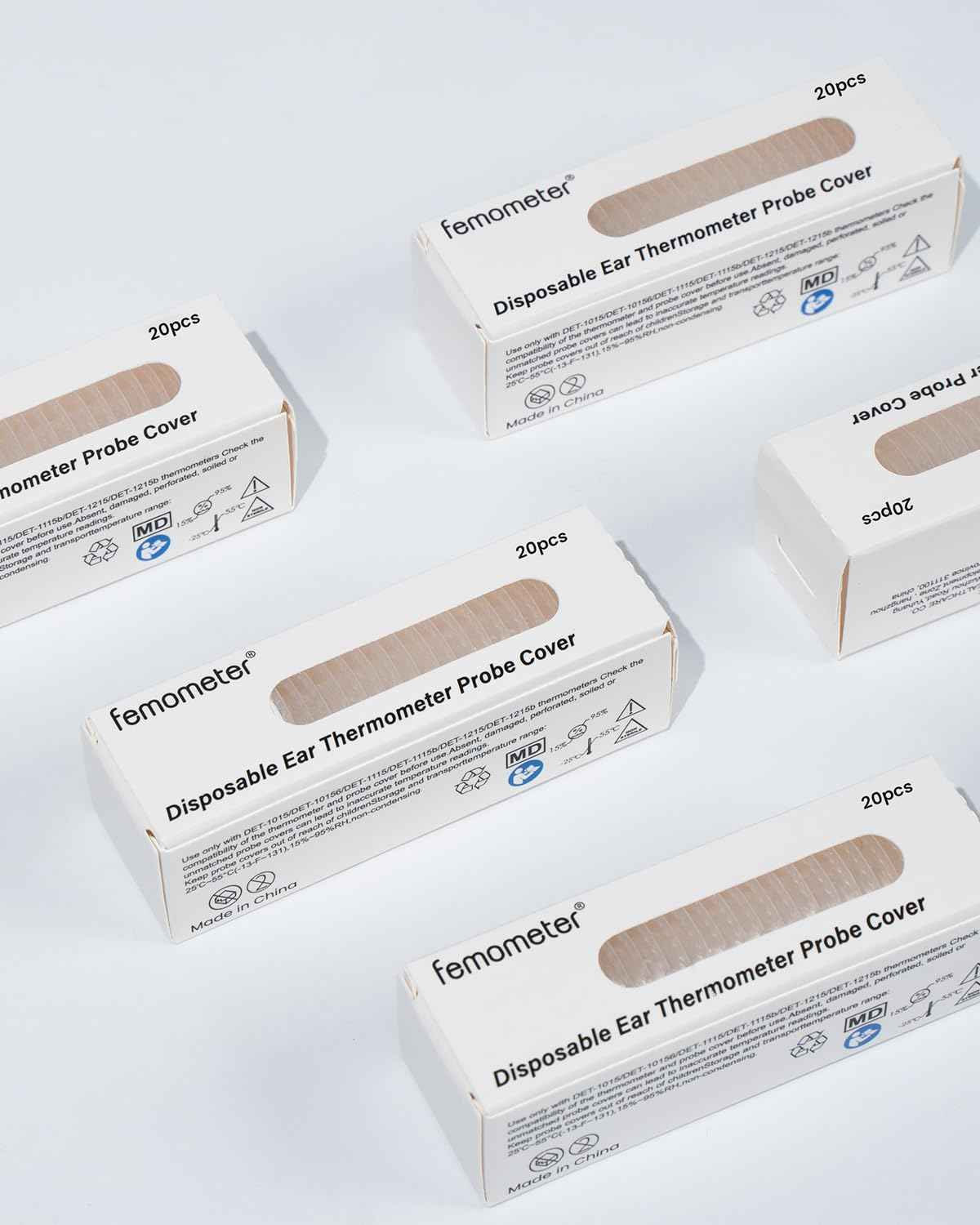 Fieberthermometer Ohr für Erwachsene & Kinder, 1s Ergebnis Hochpräzise Ohrthermometer, 30 Speicher Abrufen, 3-Farben-Fieber-Alarm, mit 21 Einweg-Sonde Abdeckungen & Aufbewahrungsbox (LCD-Transparente)