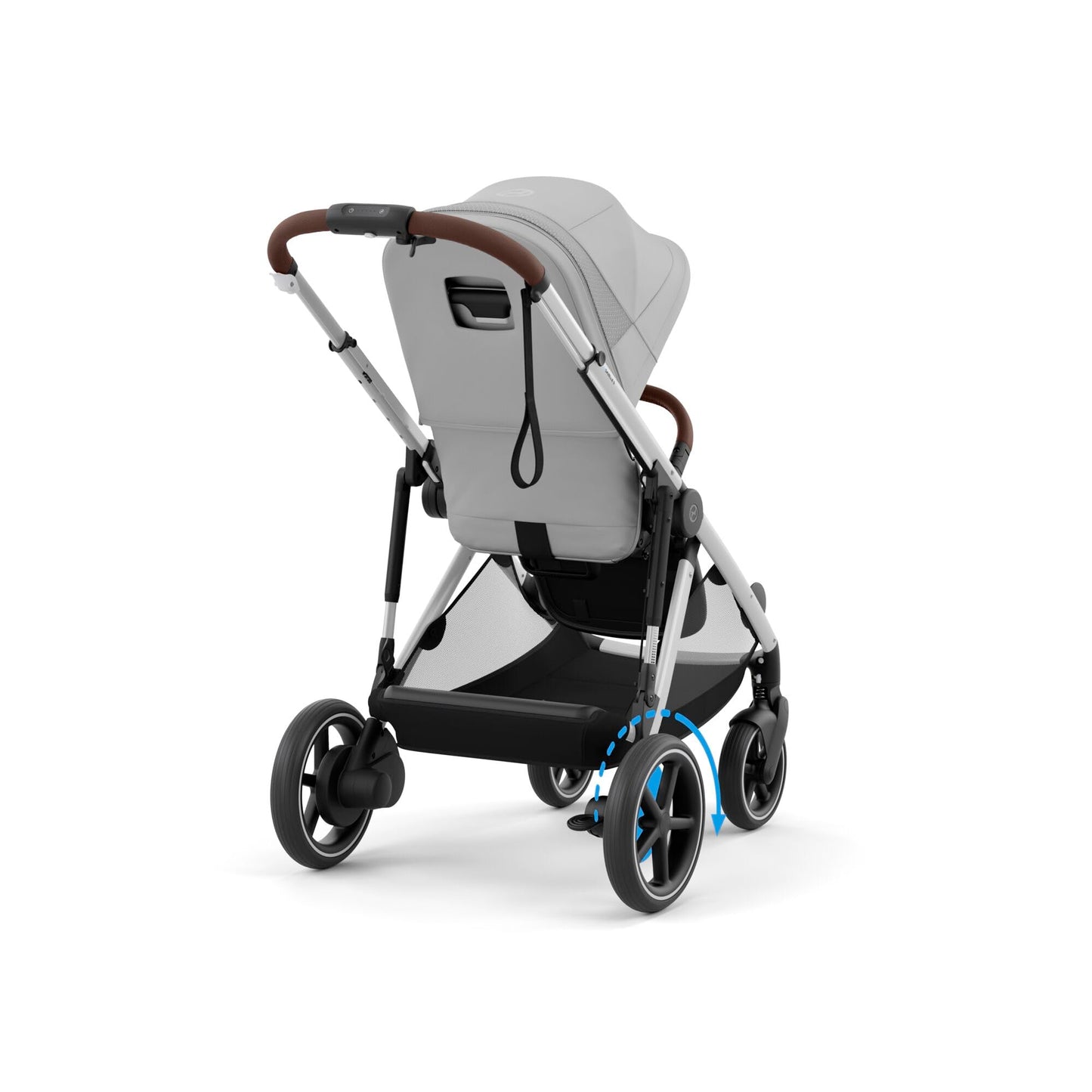 CYBEX Gold Kinderwagen e-GAZELLE S, Ab Geburt bis ca. 4 Jahre, Max. 22 kg (Single-Modus) / 2x 22 kg (Duo-Modus), All-in-1-System mit E-Antrieb und 20+ Konfigurationen, Stone Grey