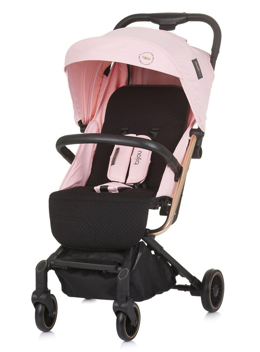Chipolino Kinderwagen, Buggy Bijou Aluminiumrahmen Aufbewahrungskorb EVA-Reifen, Farbe:rosa